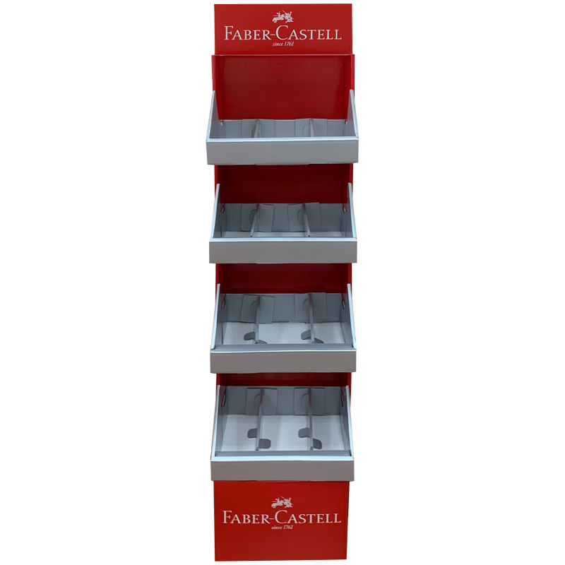 Стойка Faber-Castell "Замок" малая, картонная с полками, напольная, без наполнения, 510*1540*280мм
