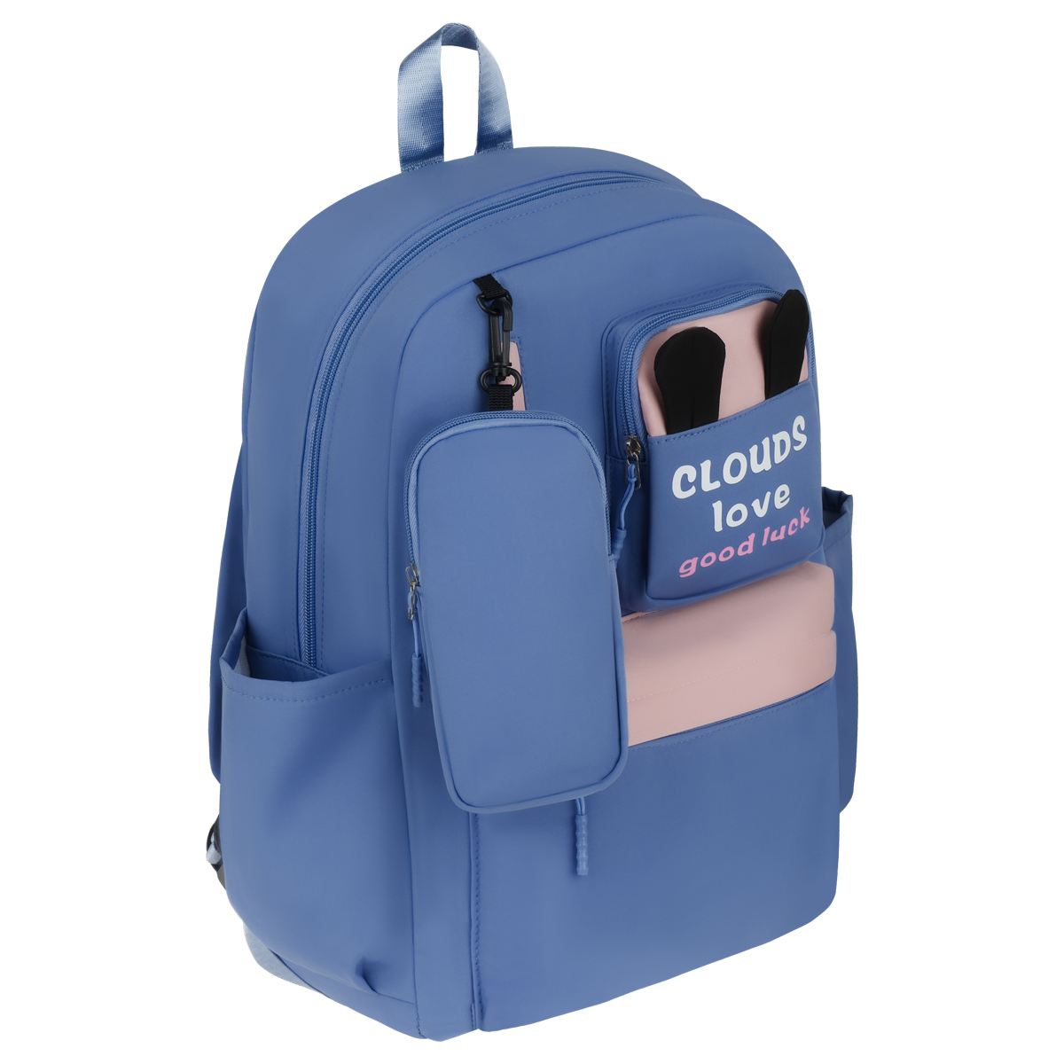 Рюкзак MESHU "Cloud blue", 43*30*13см, 1 отделение, 3 кармана, уплотненная спинка,  в комплекте пенал 20*6см
