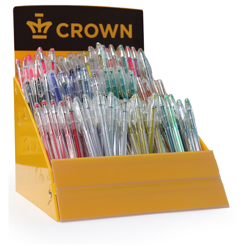 Дисплей Crown для ручек, 12 ячеек, желтый