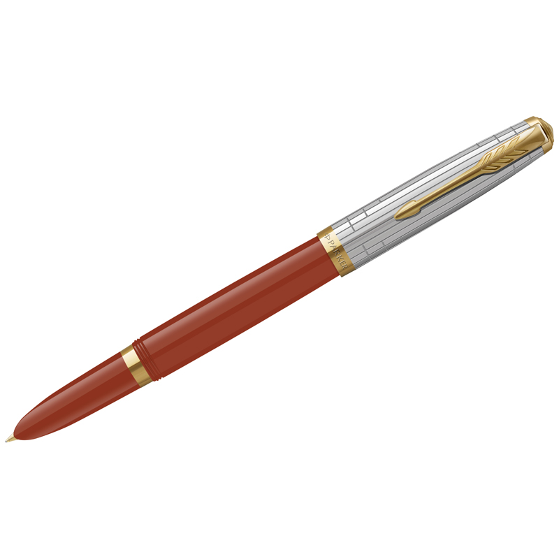 Ручка перьевая Parker "51 Rage Red GT" темно-синяя, 0,8мм, подарочная упаковка