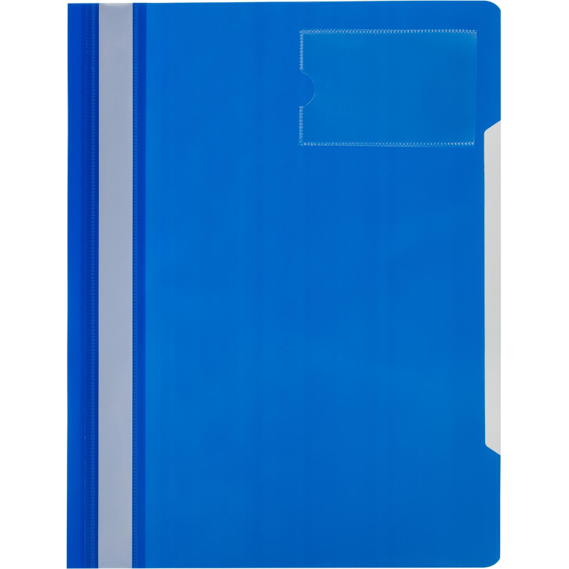 Скоросшиватель пластиковый карман д/визитки Attache А4, синий, 10шт/уп
