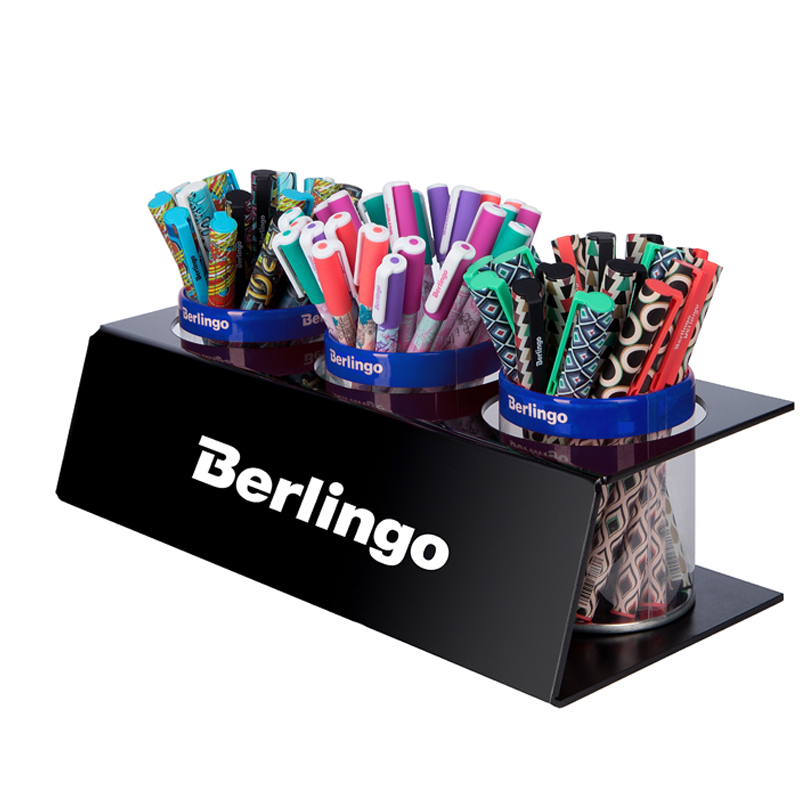 Подставка под ручки в тубах "Berlingo", 290*70*130, 3 ячейки