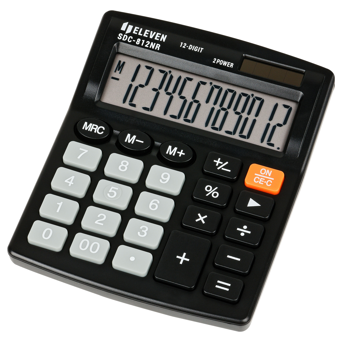 Калькулятор настольный Eleven SDC-812NR, 12 разрядов, двойное питание, 102*124*25мм, черный