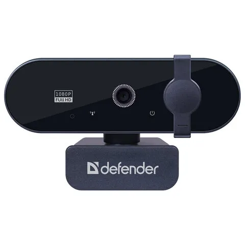 Веб-камера DEFENDER G-lens 2580, Full HD, 2 Мп, микрофон, USB 2.0, регулируемый крепеж, черная, 63112