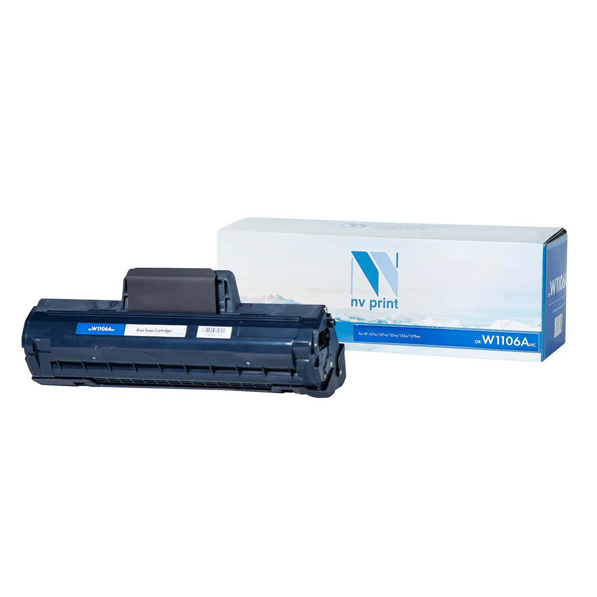 Картридж совм. NV Print W1106A (№106A) черный для HP Laser 107/MFP135/MFP137 (1000стр.) (БЕЗ ЧИПА) (ПОД ЗАКАЗ)