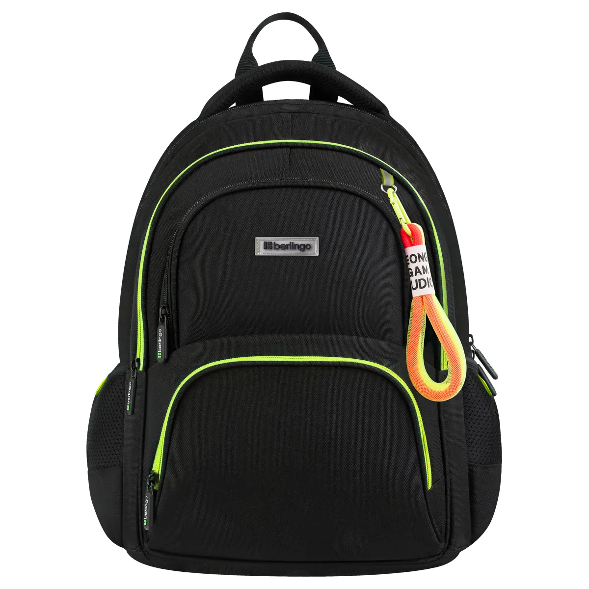 Рюкзак Berlingo NeonBase "Bright green" 41*30*17см, 2 отделения, 4 кармана, эргономичная спинка