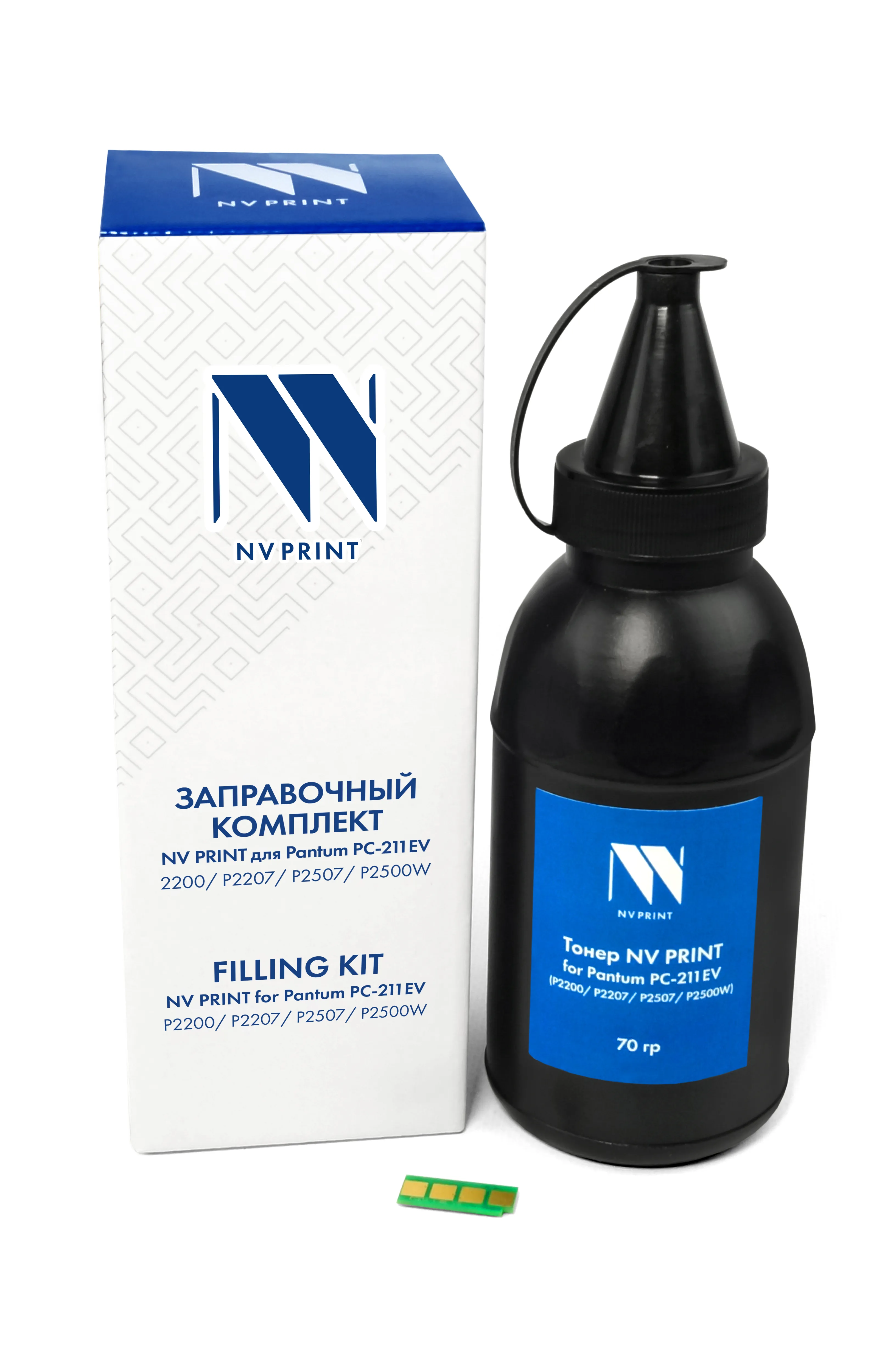 Заправочный комплект NV PRINT для Pantum PC-211RB P2200/P2207/P2507/P2500W (тонер+чип) 1600 стр