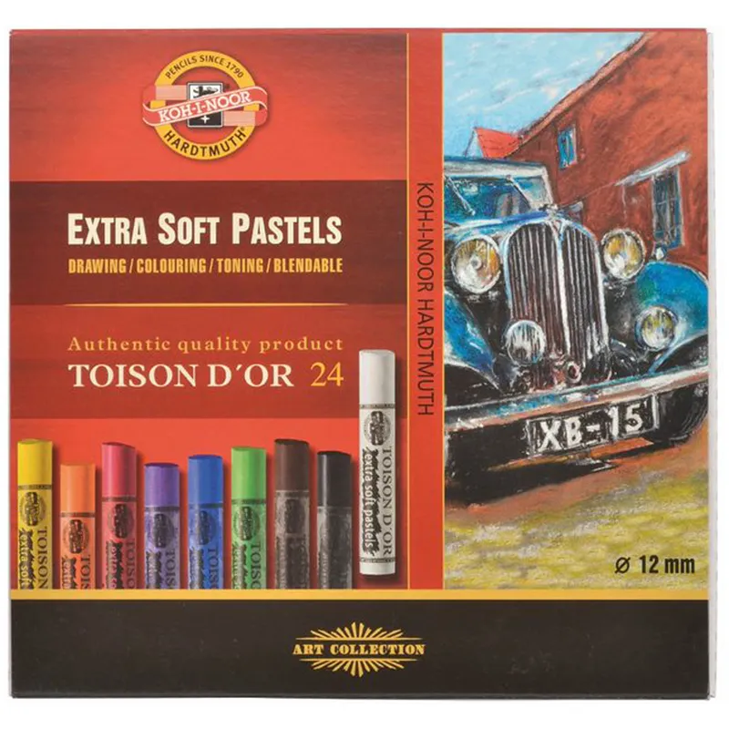 Пастель художественная Koh-I-Noor "Toison D`or Extra Soft 8554", 24 цвета, картон. упаковка (ПОД ЗАКАЗ)