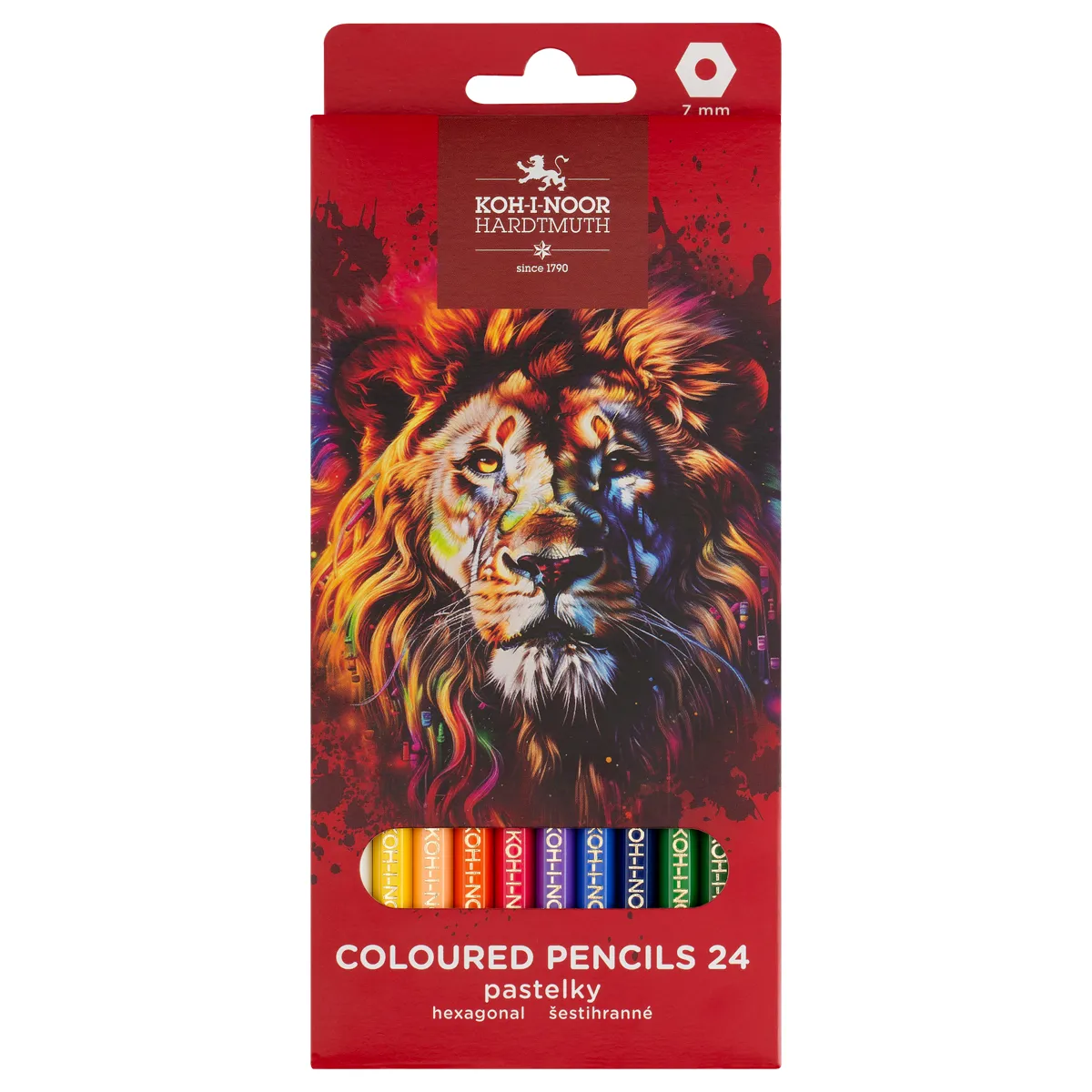 Карандаши цветные Koh-I-Noor "RED LION", 24цв, картон.упак. с подвесом
