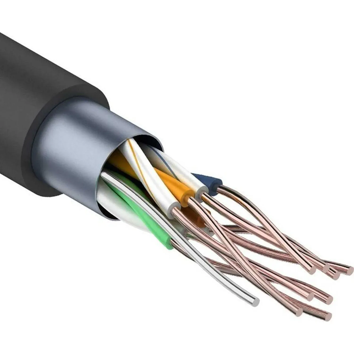 Кабель REXANT (01-0146) F/UTP, CAT 5e, PE, 4PR, 24AWG,SOLID,305м(барабан)