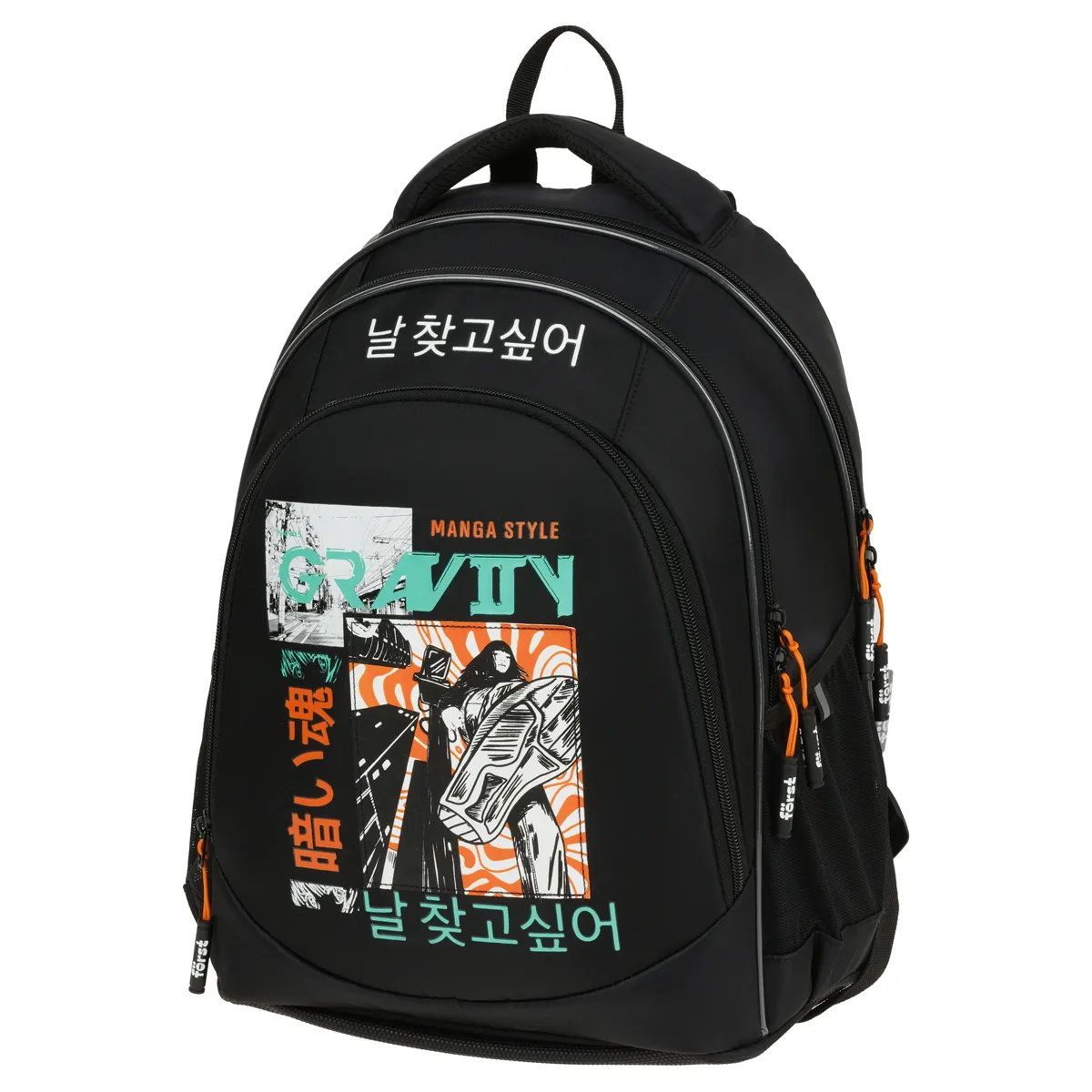 Рюкзак Först F-JUNIOR "Gravity" 38*29*18 см, 3 отделения, 2 кармана, эргономичная спинка