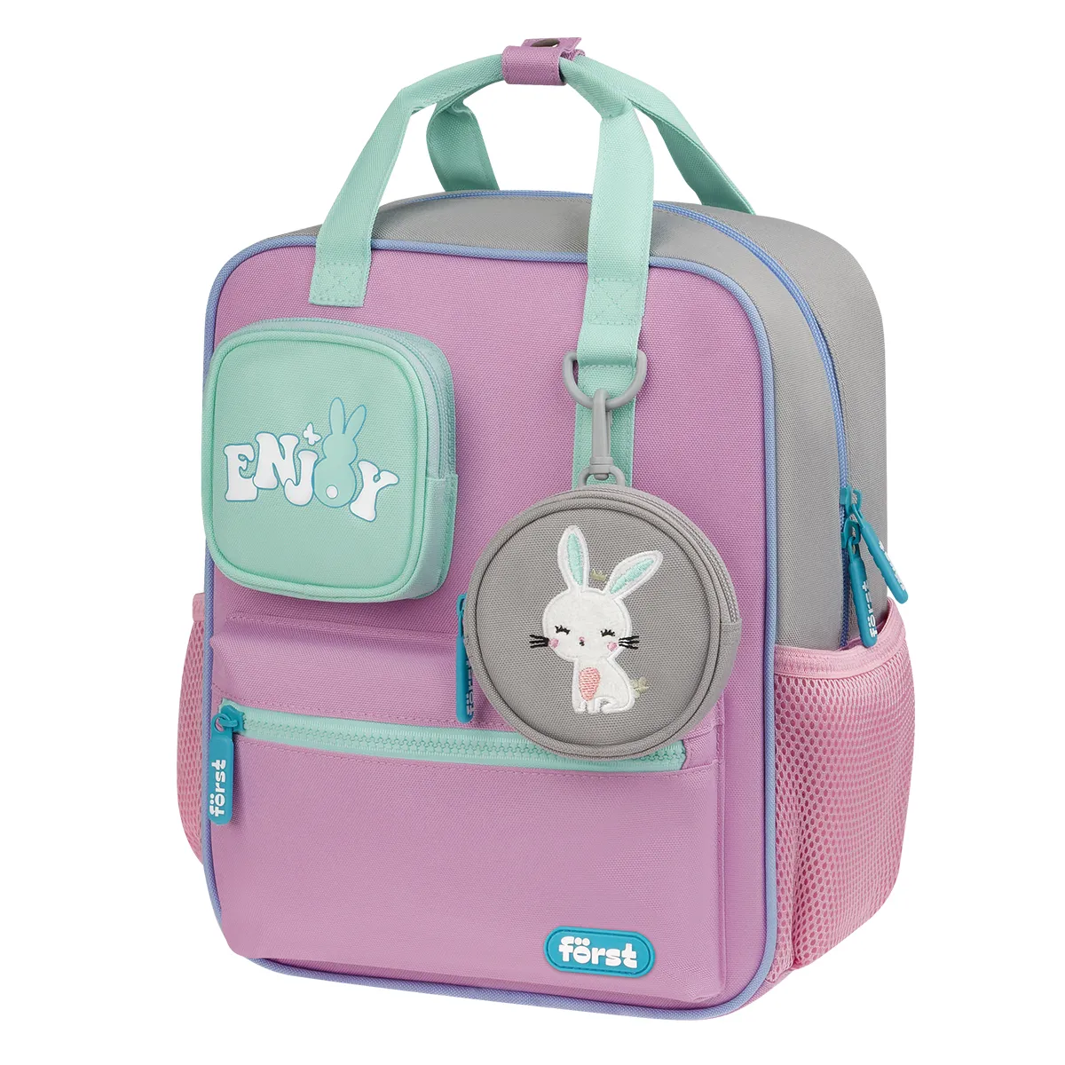 Рюкзак Först F-Kids "Enjoy!" 30,5*25,5*12см, 1 отделение, 5 карманов, эргономичная спинка