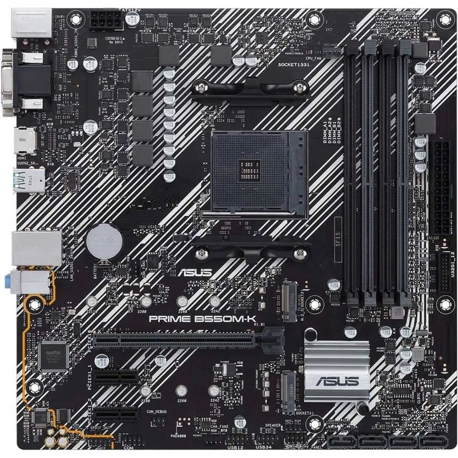 Материнская плата Asus PRIME B550M-K Soc-AM4 AMD 4xDDR4 mATX