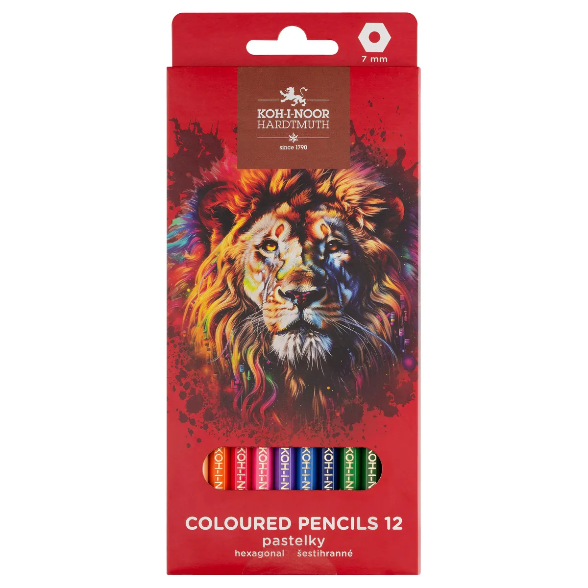 Карандаши цветные Koh-I-Noor "RED LION", 12цв, картон.упак. с подвесом