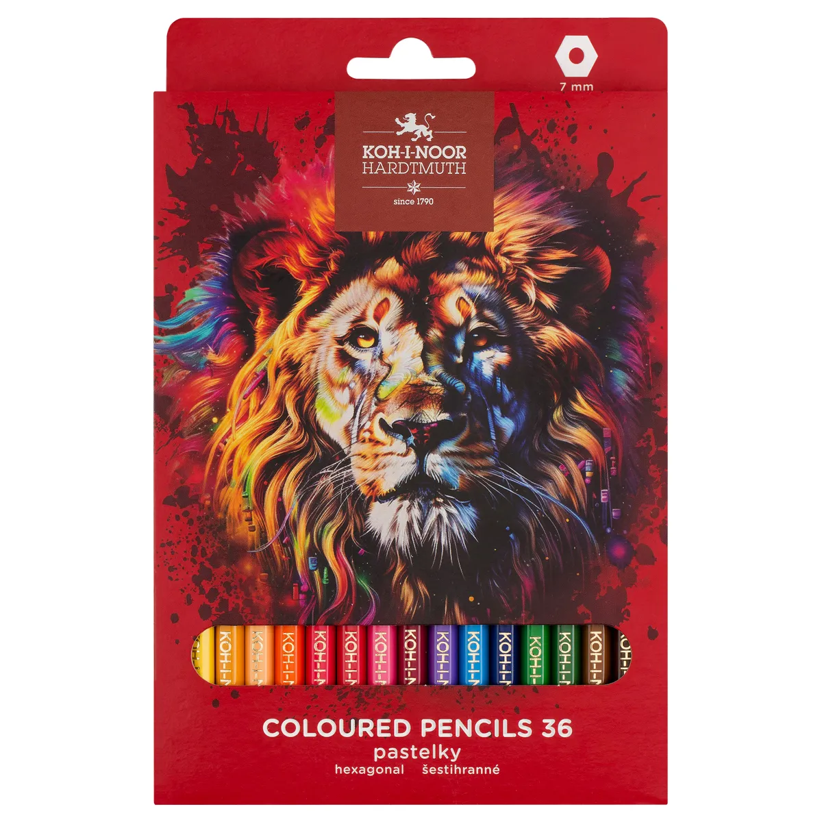 Карандаши цветные Koh-I-Noor "RED LION", 36цв, картон.упак. с подвесом
