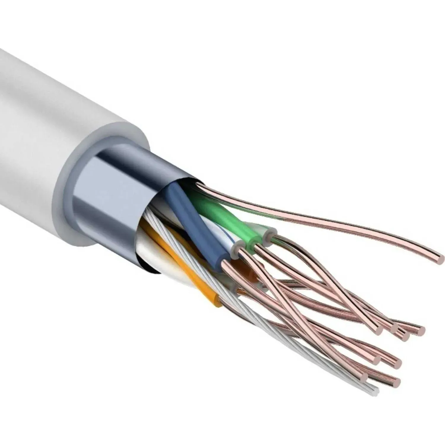 Кабель REXANT (01-0143) F/UTP, CAT 5e, PVC, 4PR, 24AWG, INDOOR, SOLID,305м