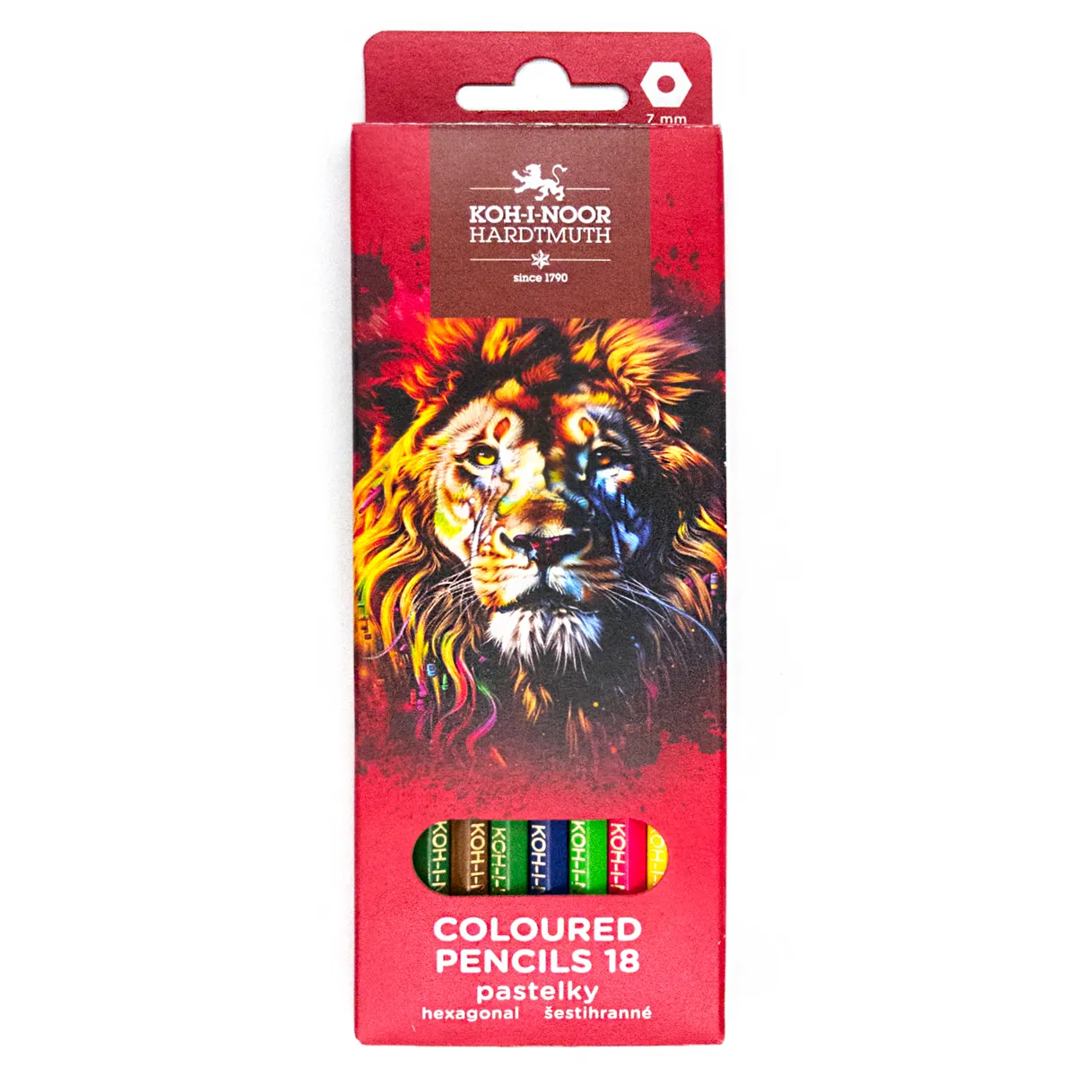 Карандаши цветные Koh-I-Noor "RED LION", 18 цв, картон.упак. с подвесом