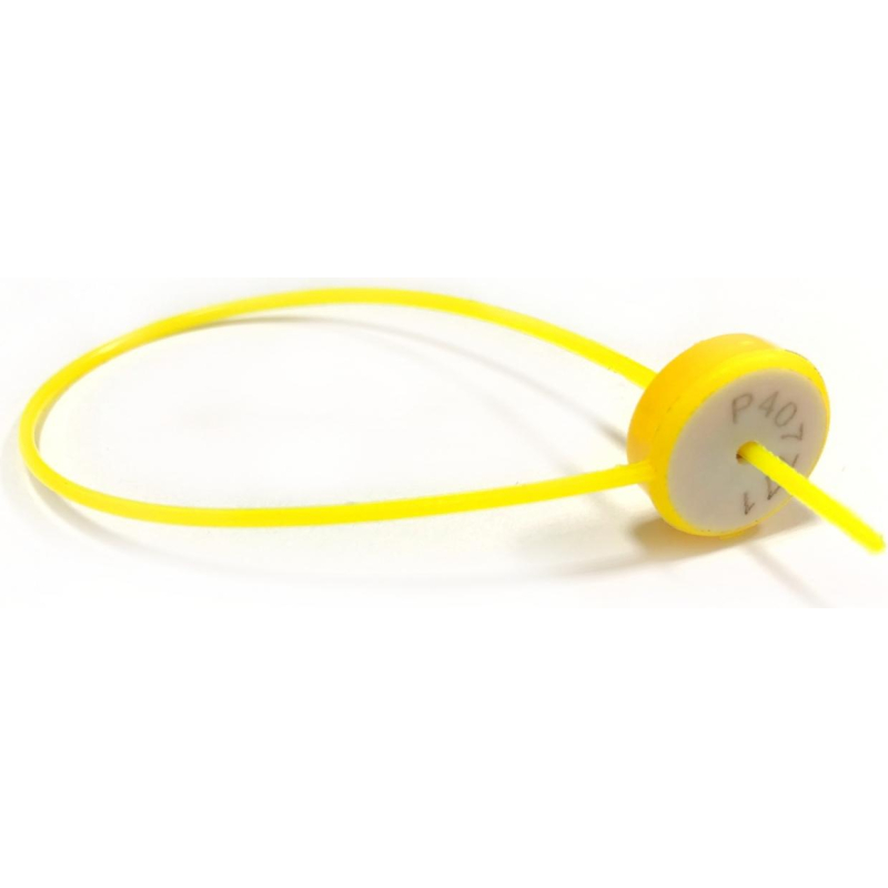 Пломба пластиковая номерная, одноразовая КПП-3-2209, желтый, 100 шт/уп
