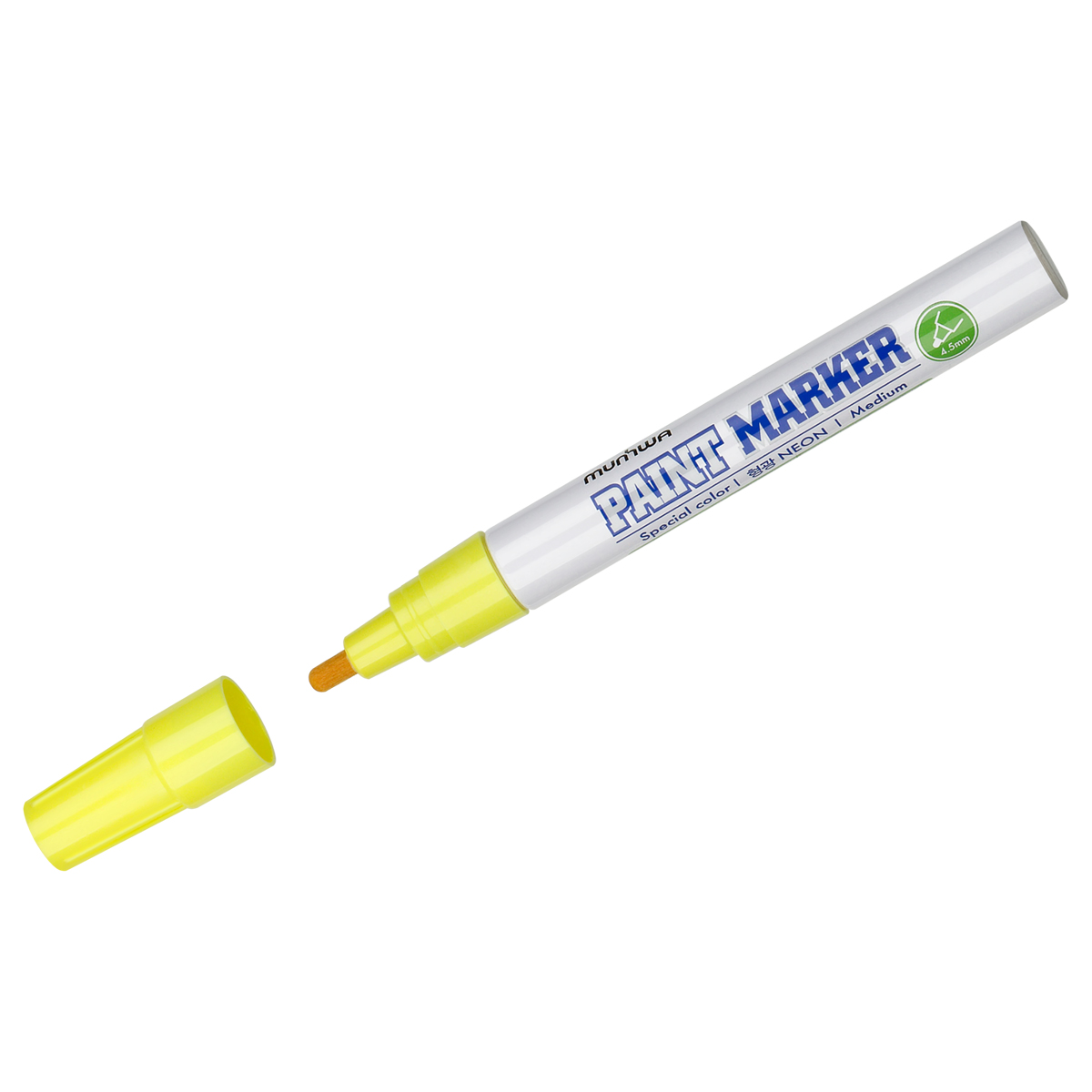 Маркер-краска Munhwa "Neon" желтая, 4мм, нитро-основа