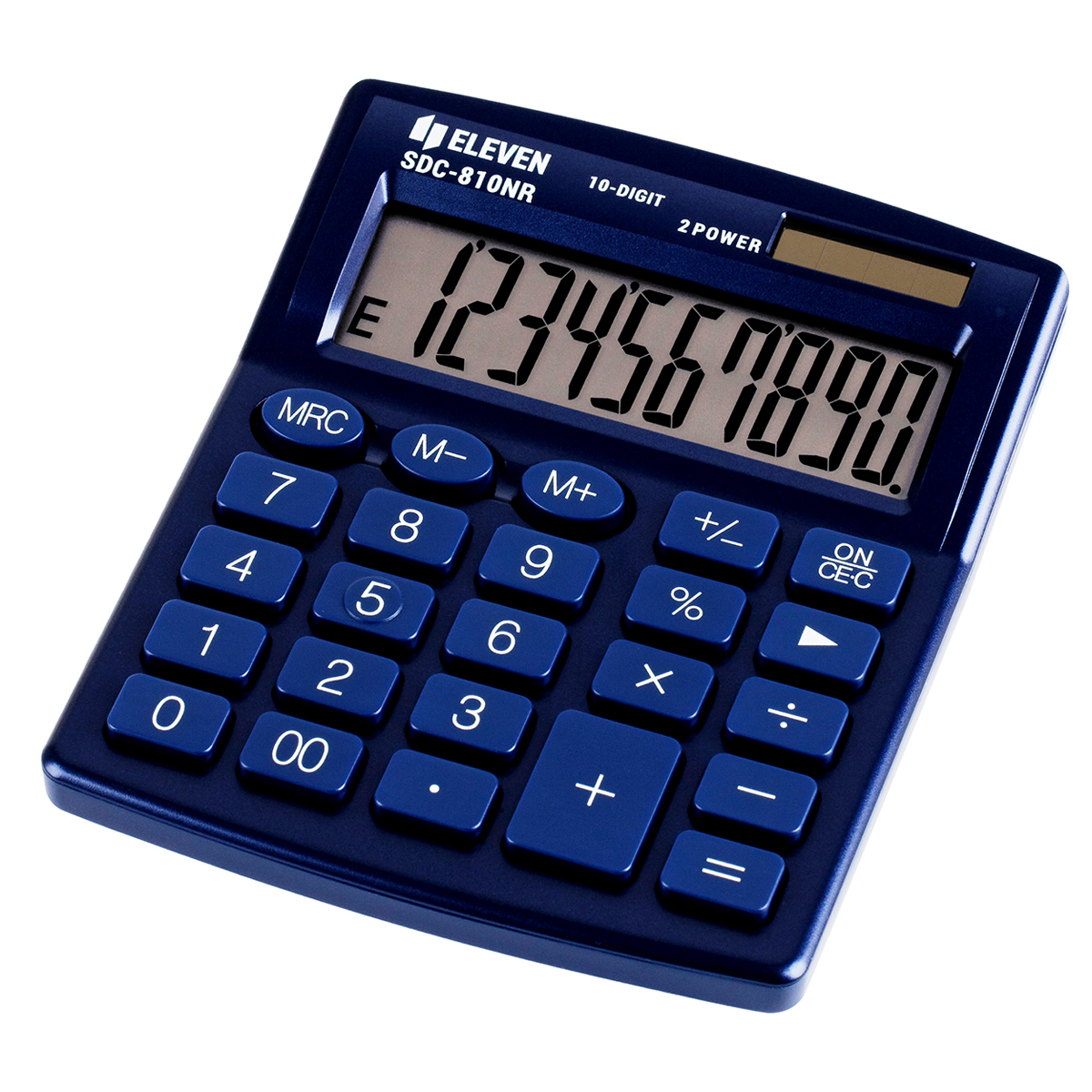 Калькулятор настольный Eleven SDC-810NR-NV, 10 разрядов, двойное питание, 102*124*25мм, темно-синий