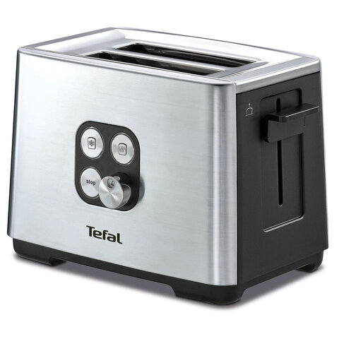 Тостер TEFAL TT420D30, 900Вт, 2 тоста, 7 режимов, сталь, серебристый, 8000035884