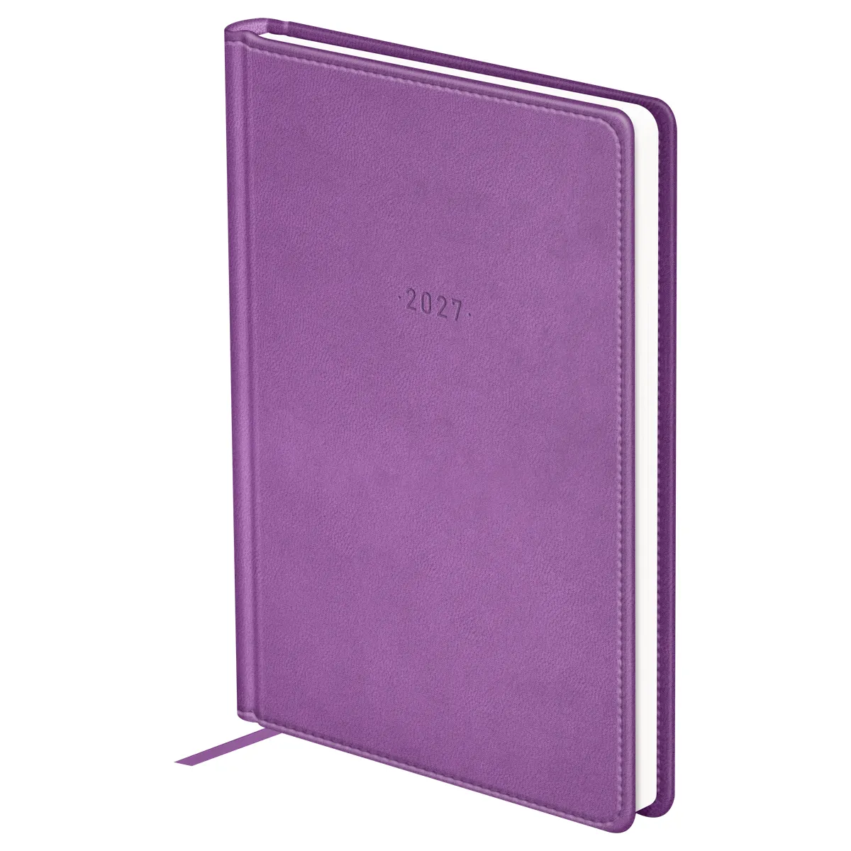 Ежедневник датированный 2027г., А5, 176л., твердый переплет, кожзам, BG "Winner. Light purple", фиолетовый