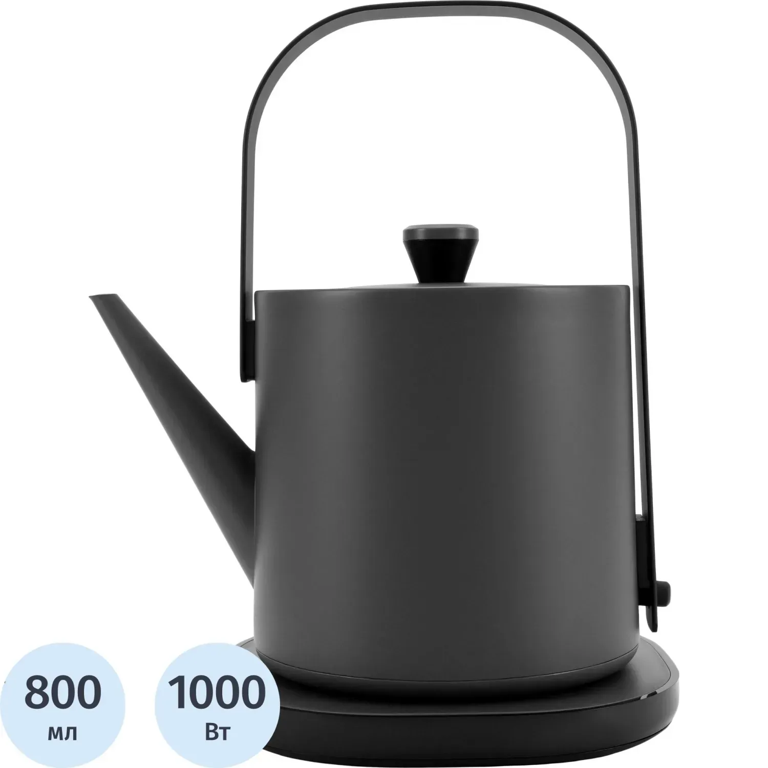 Чайник Vitek VT-WK1000 0.8л. 1000Вт серый/черный корп.:металл