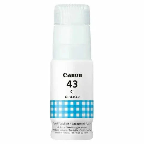 Чернила CANON (GI-43C) для СНПЧ Pixma G540 / G640, голубые, 8000 стр, оригинальные, 4672C001