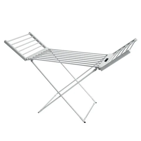 Сушилка для белья напольная, электрическая, раскладная, 3 зоны сушки, алюминиевая, таймер/регулировка темп. 45-70 °С, LAIMA HOME, 700979