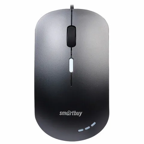 Мышь проводная бесшумная SMARTBUY 288-K, USB, 2 кнопки+1 колесо, оптическая, черная 0, SBM-288-K