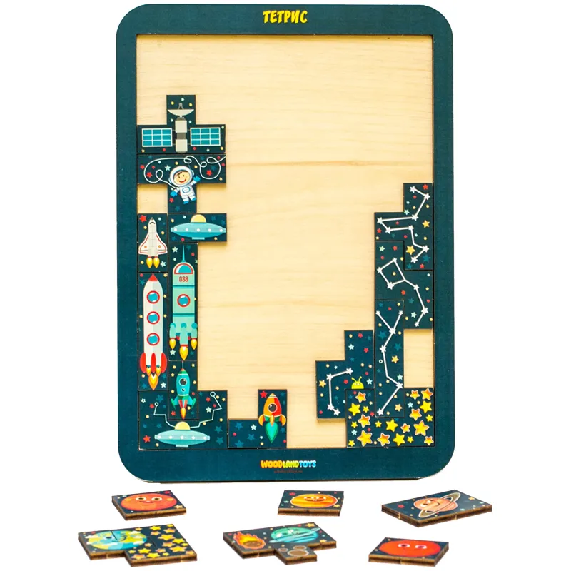 Игра-головоломка Woodlandtoys "Тетрис большой. Космос"