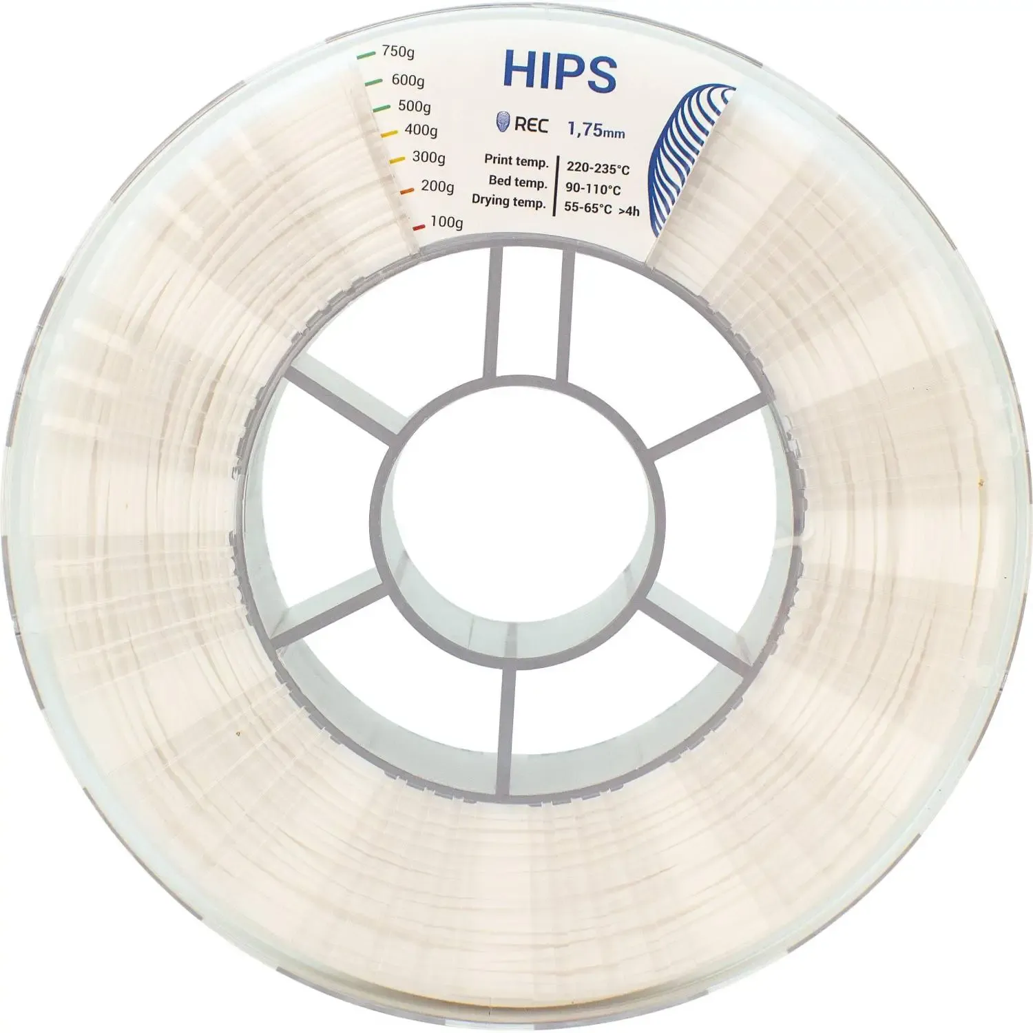 Пластик HIPS REC 1.75мм натуральный