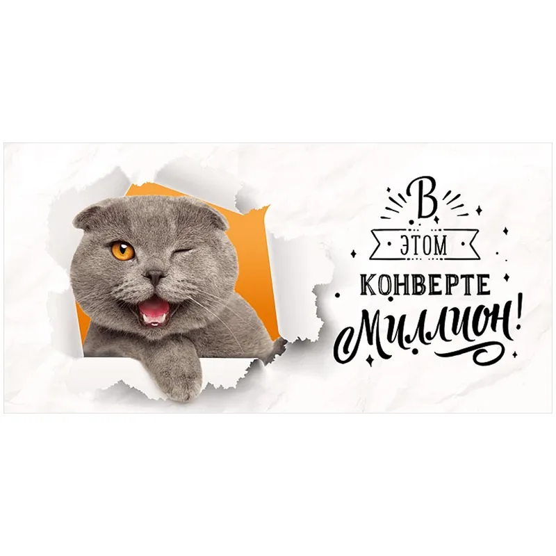 Конверт для денег Арт и Дизайн "В этом конверте", 83*167мм, выб. лак