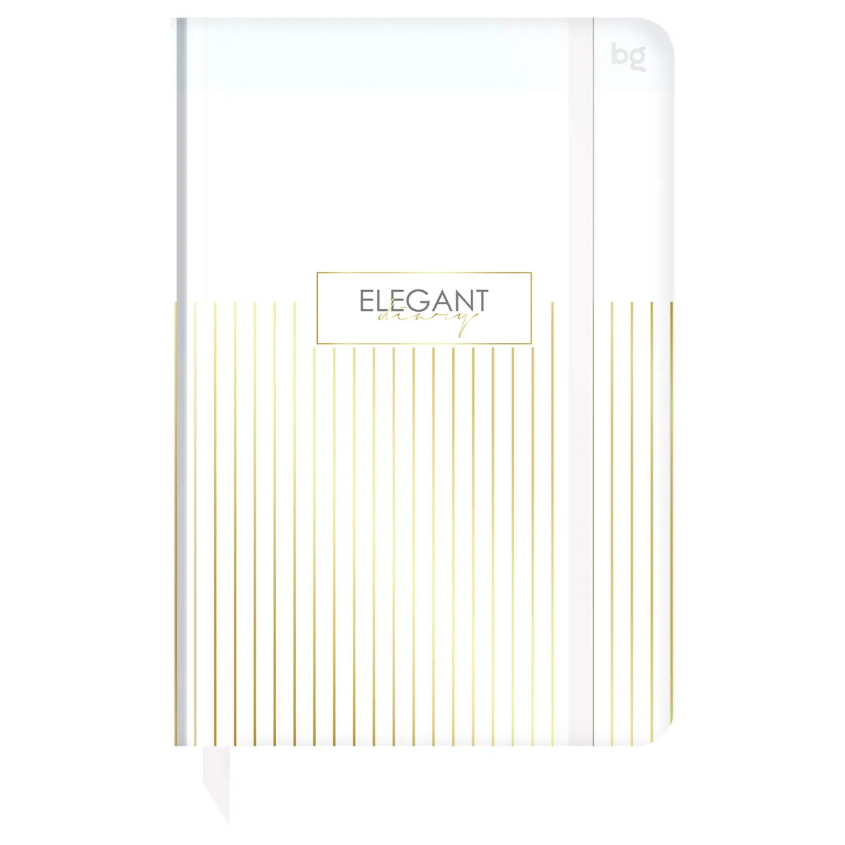 Ежедневник недатированный А5, 136л., 7БЦ BG "Minimal. White", глянцевая ламинация, отд. фольгой
