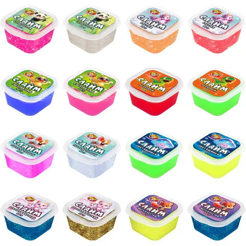 Слайм МИКС, 50 г, АССОРТИ, 8 видов, JOLLY JOT (ДЖОЛЛИ ДЖОТ), 667320
