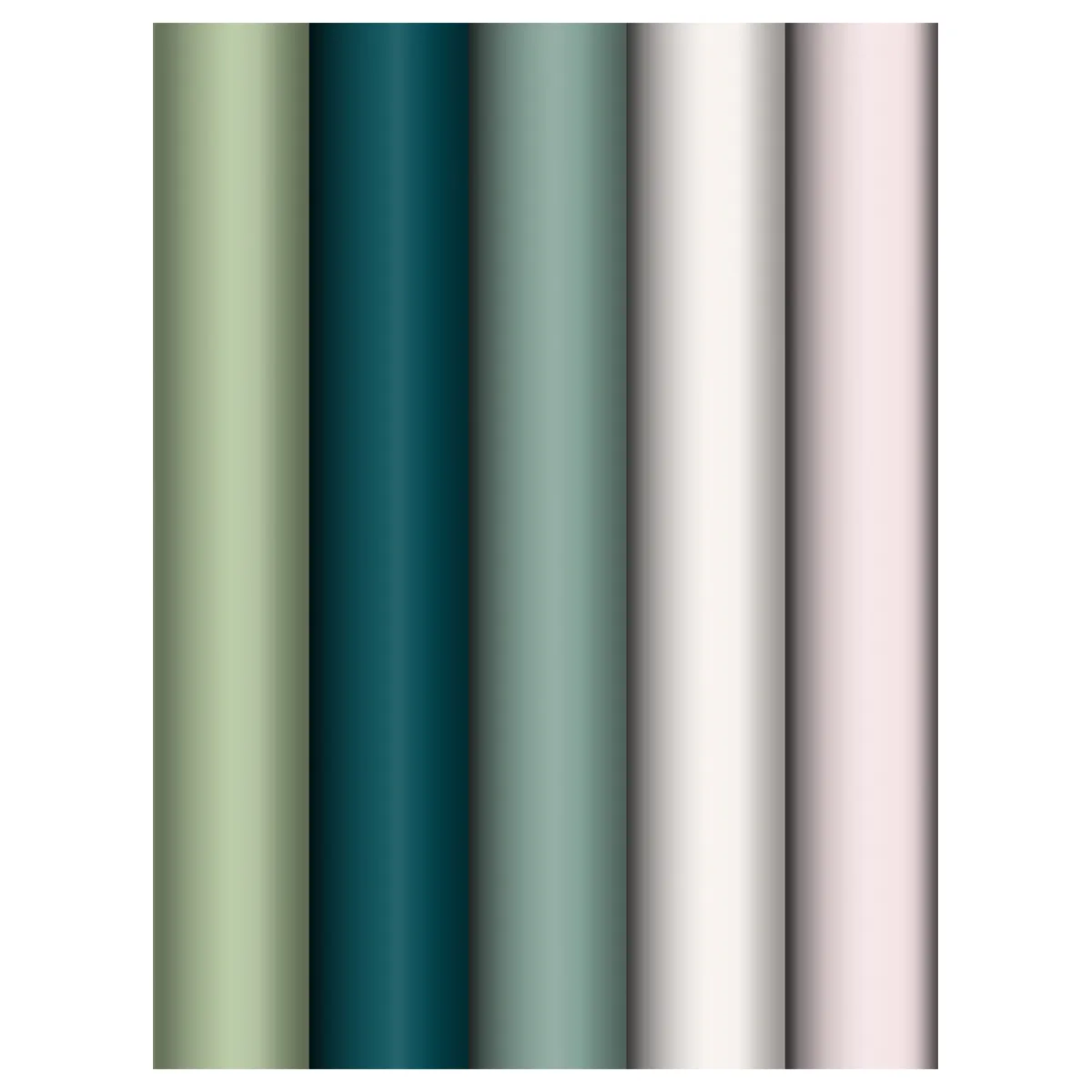 Упаковочная бумага глянц. 70*100см, MESHU "Serene colors", 80г/м2, ассорти 5 дизайнов