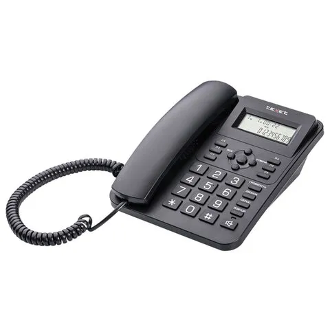 Телефон TEXET TX-264, АОН, спикерфон, тон/импульсный режим, часы/будильник, SOS, повтор, черный, 127218