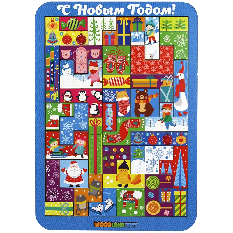 Головоломка Woodlandtoys "Тетрис большой "С Новым Годом"