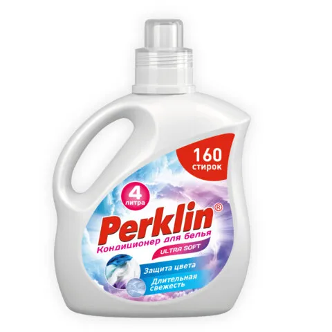 Кондиционер для белья, 160 стирок, 4 л, PERKLIN SUPER SOFT, 609781