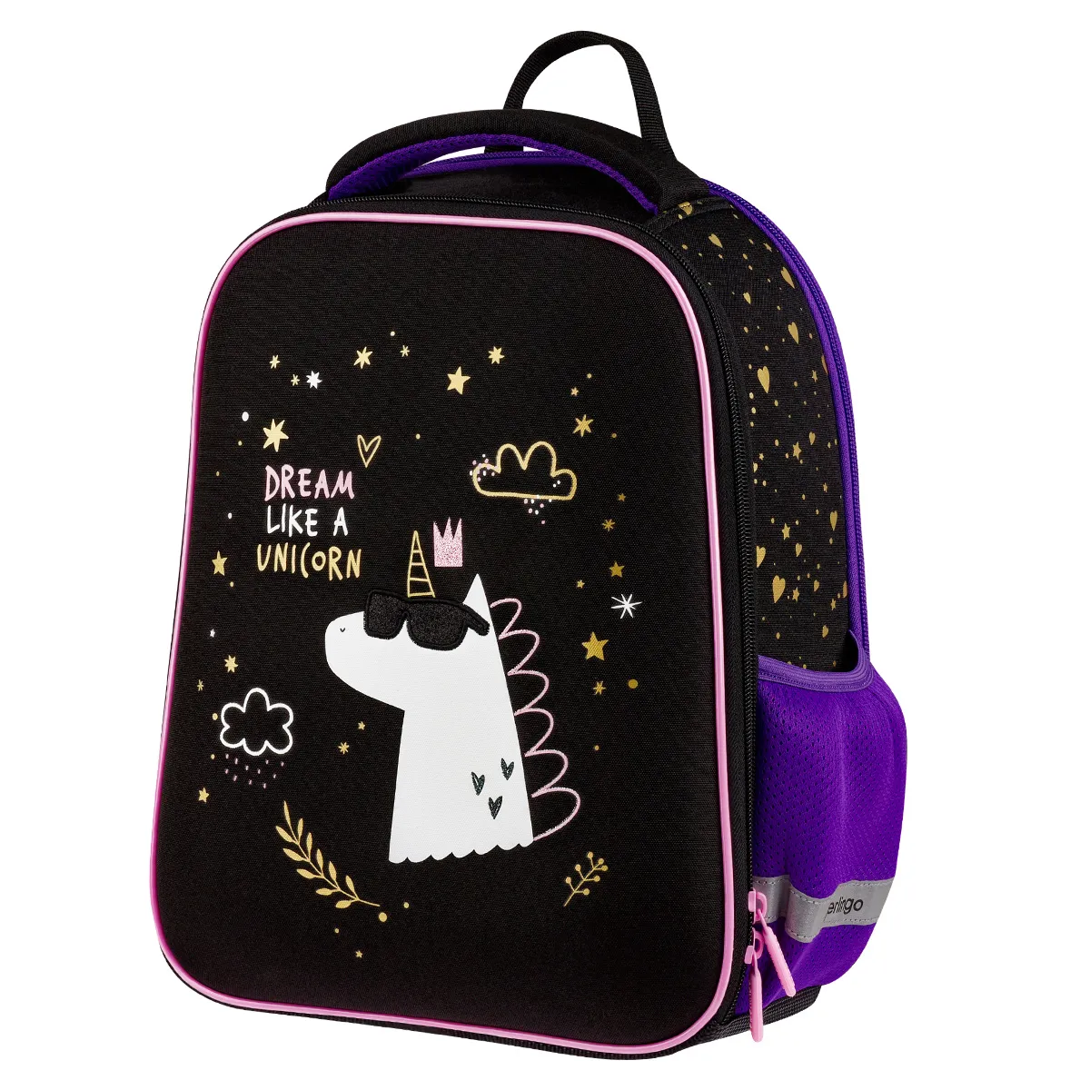 Ранец Berlingo Expert Mini "Dream Like A Unicorn" 36*27*14см, 2 отделения, 2 кармана, анатомическая спинка