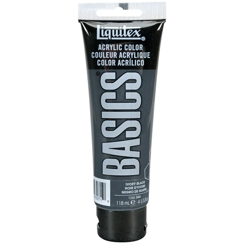 Краска акриловая художественная Liquitex "Basics", 118мл, туба, 244 кость жженая