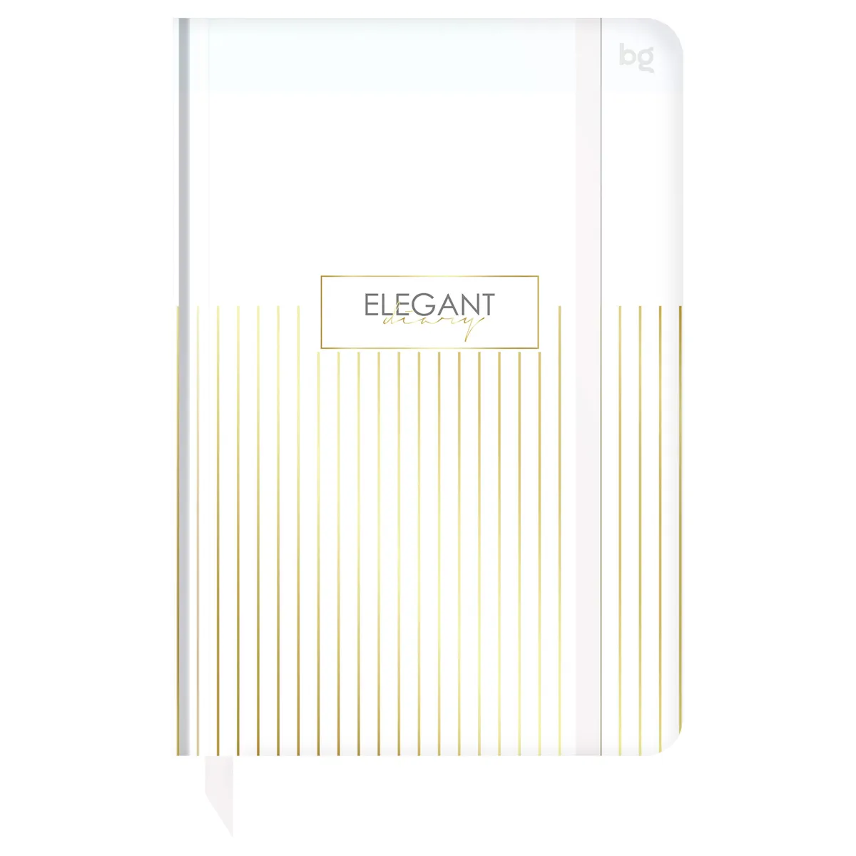 Ежедневник недатированный А5, 136л., 7БЦ BG "Minimal. White", глянцевая ламинация, отд. фольгой