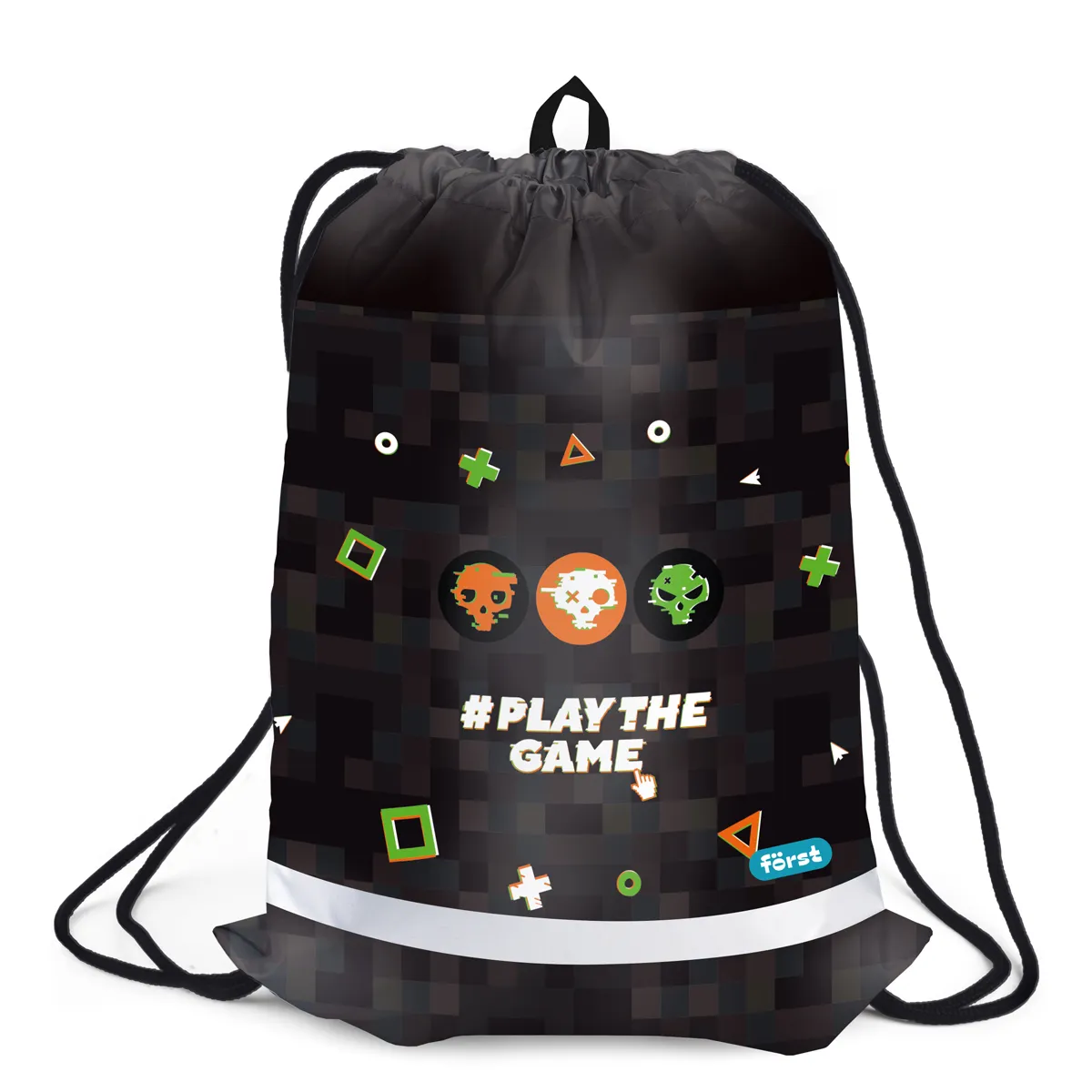 Мешок для обуви 1 отделение Först "Play the game", 360*460мм, вентиляционная сеточка, светоотражающая полоса