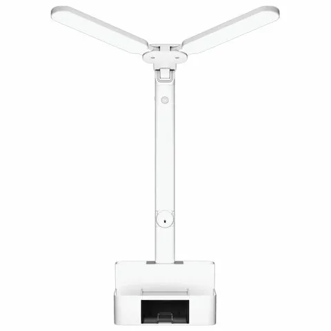 Настольная лампа светильник беспроводная SONNEN PT-201, органайзер, USB, LED, 5 Вт, 3 режима, белый, 238781