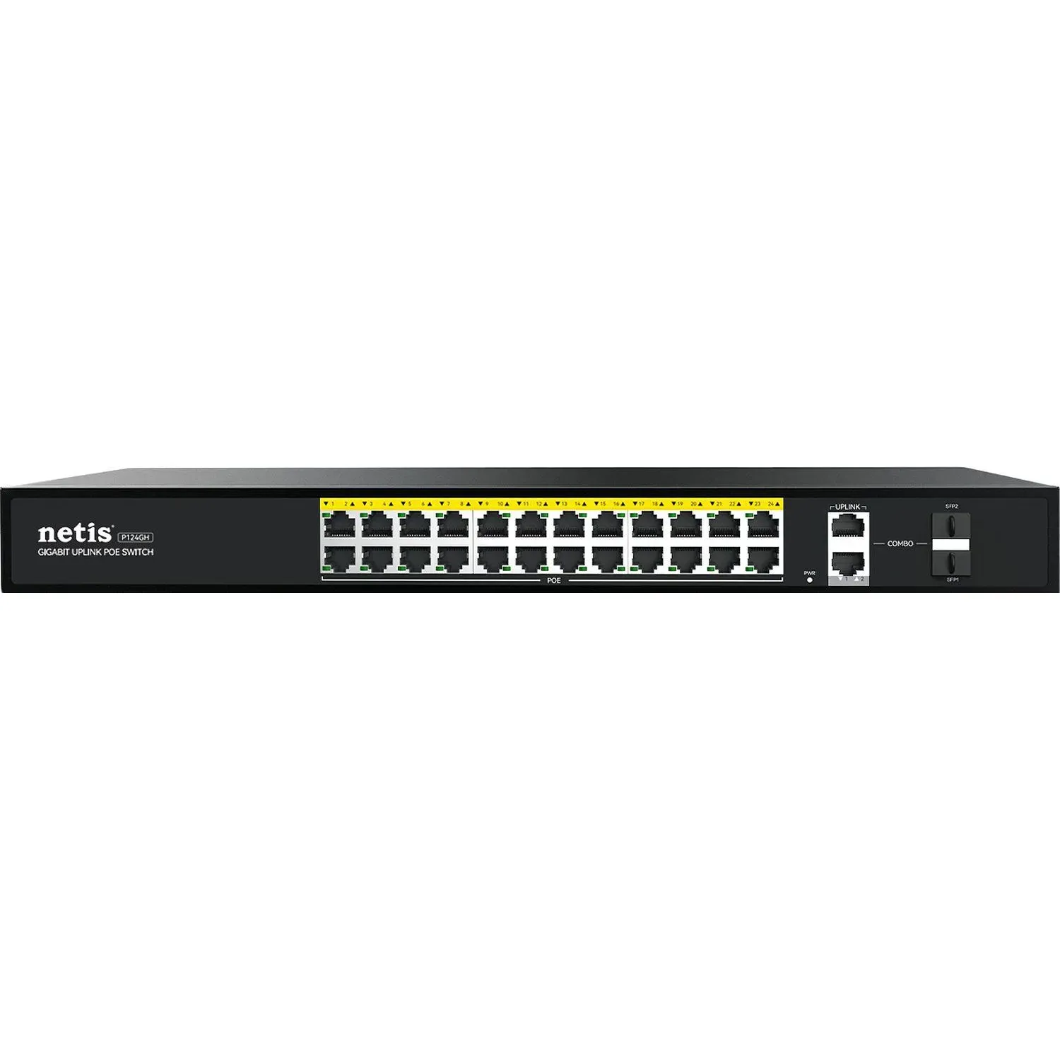 Коммутатор Netis P124GH неуправл PoE+, 24х100 Мбит PoE+, 1х1000 Мбит Uplink