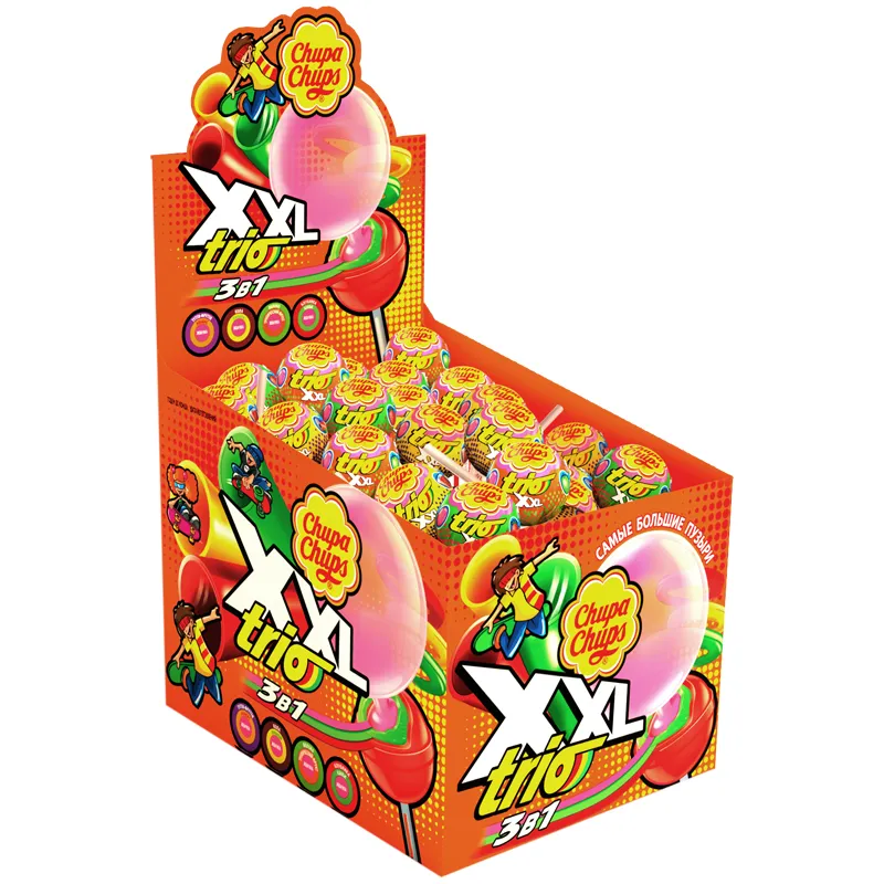 Карамель Chupa Chups "XXL Трио", 3в1, 29г, дисплей