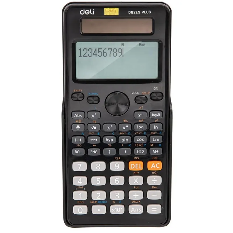 Калькулятор научный Deli ED82ES, графич.дисп.,252 ф.,дв.пит.,173x83мм,черн