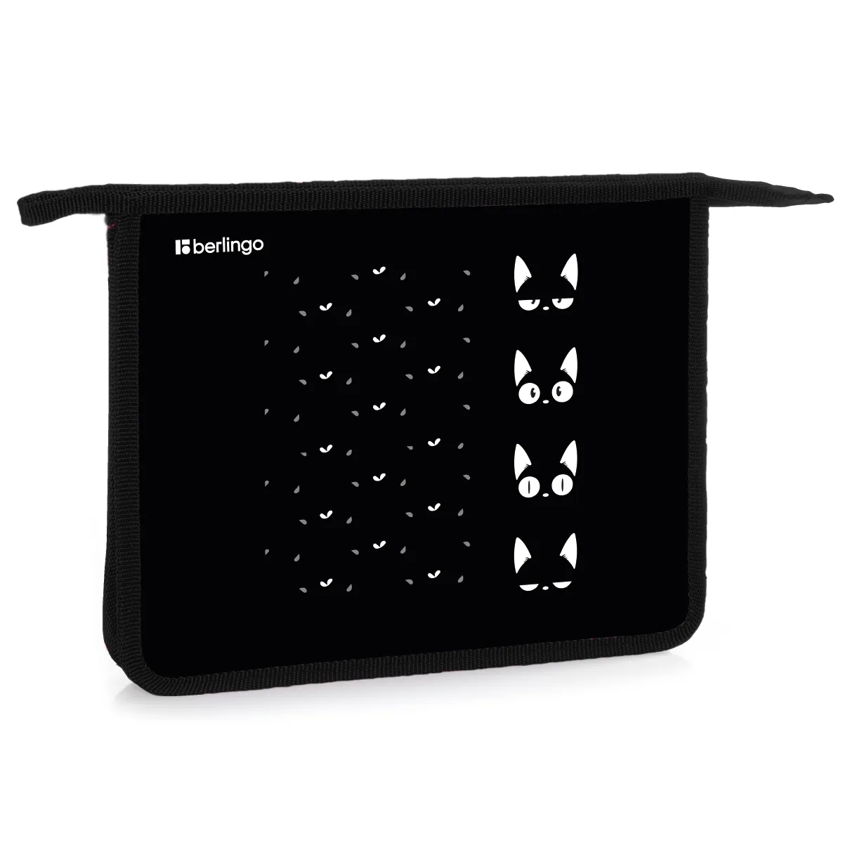 Папка для тетрадей 1 отделение, А5 Berlingo "Lucky cats", 240*205*40мм, пластик, на молнии