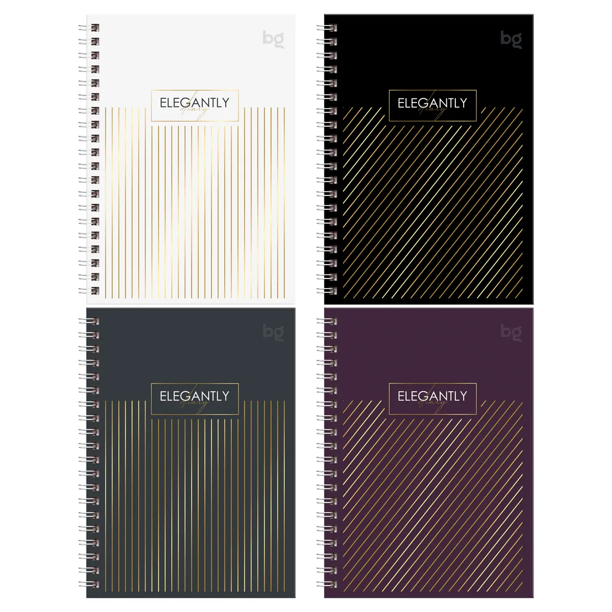 Записная книжка А6 80л., на гребне BG "Minimal", глянцевая ламинация, тиснение фольгой, твердая обложка
