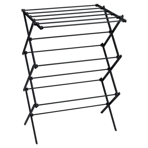 Сушилка напольная МИНИ для белья раскладная, 6 уровней, 10 метров, LAIMA HOME LADDER BLACK, 700473